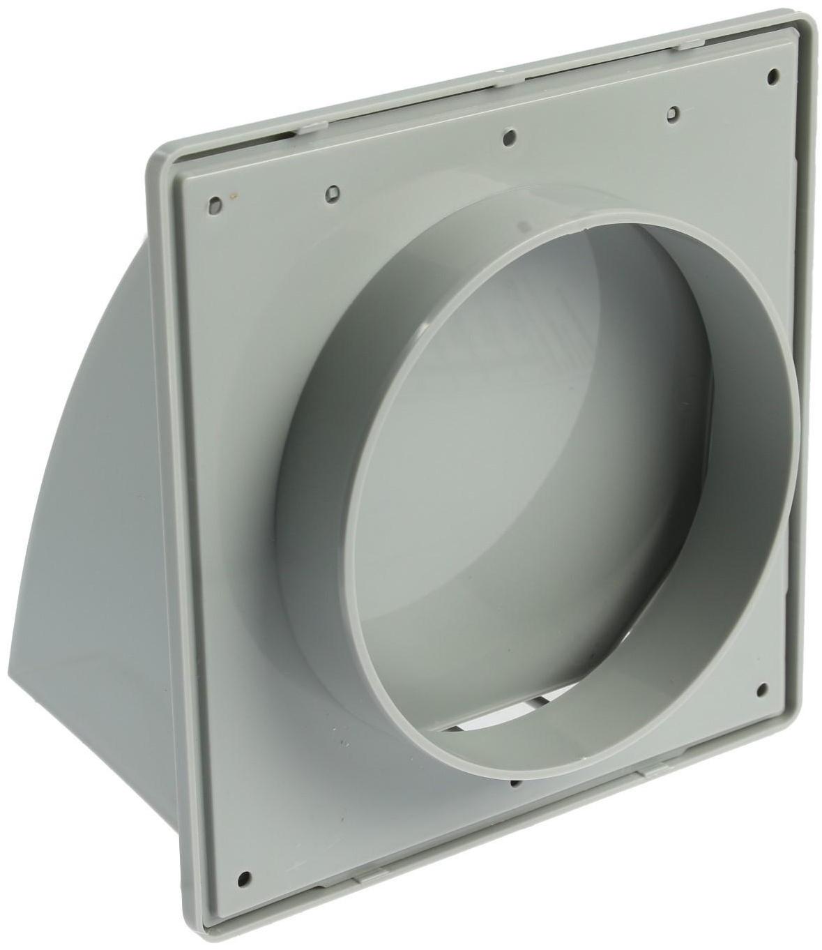 Выход стенной ZEIN, 170 х 170 мм, d=125 мм, с обратным клапаном, серый