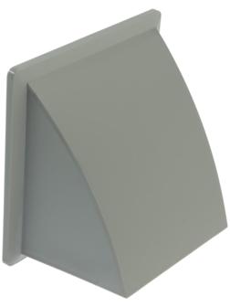 Выход стенной ZEIN, 170 х 170 мм, d=125 мм, с обратным клапаном, серый