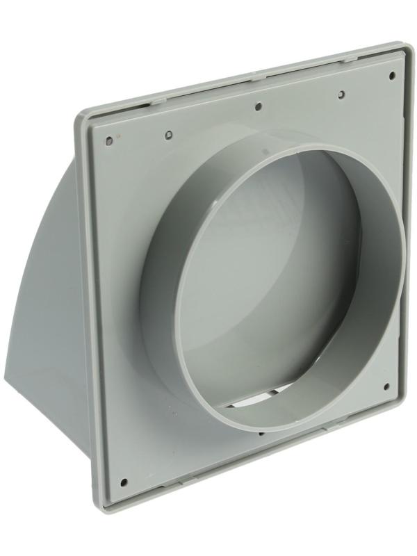 Выход стенной ZEIN, 170 х 170 мм, d=125 мм, с обратным клапаном, серый