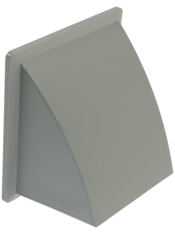 Выход стенной ZEIN, 170 х 170 мм, d=125 мм, с обратным клапаном, серый