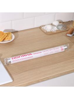 Фольга алюминиевая Доляна «Премиум», 44см х 25м, 14 мкм