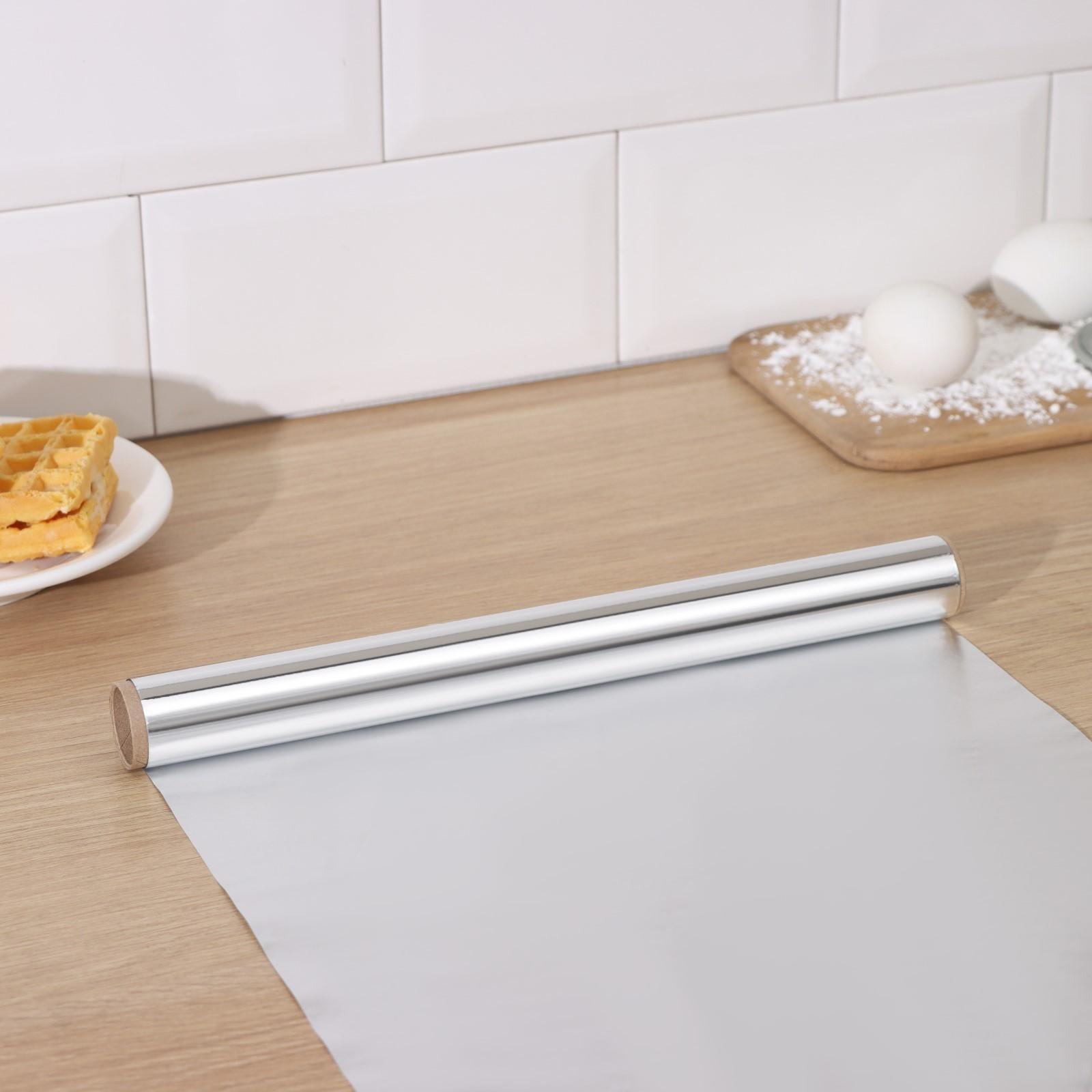 Фольга алюминиевая Доляна, универсальная, 44см х 7м, 14 мкм