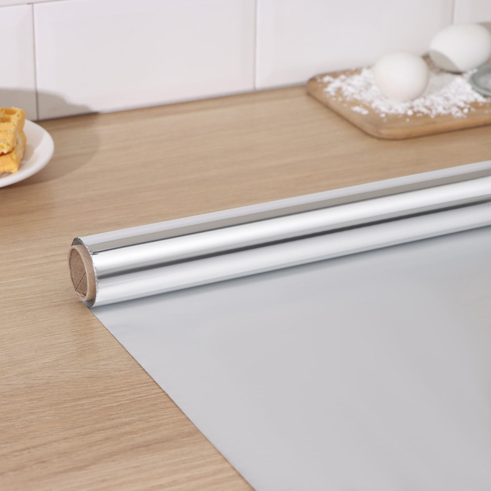 Фольга алюминиевая Доляна, универсальная, 44см х 7м, 14 мкм