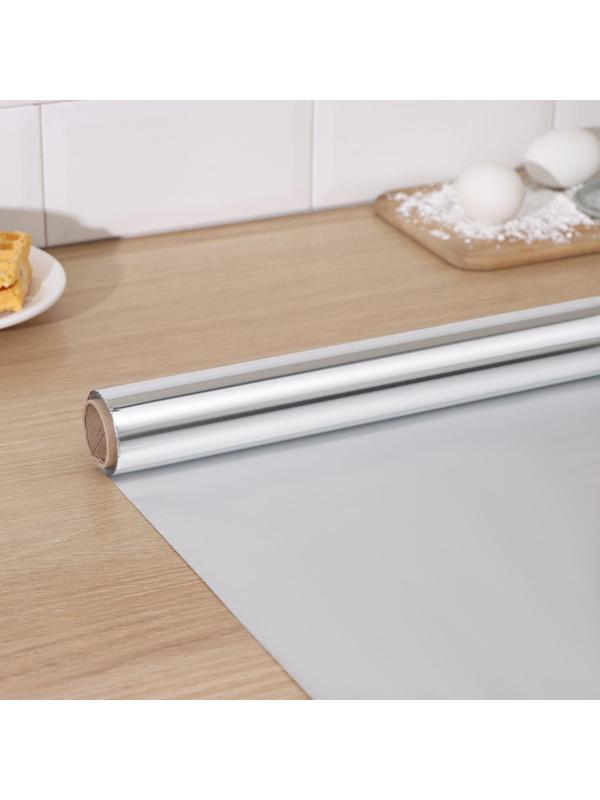 Фольга алюминиевая Доляна, универсальная, 44см х 7м, 14 мкм