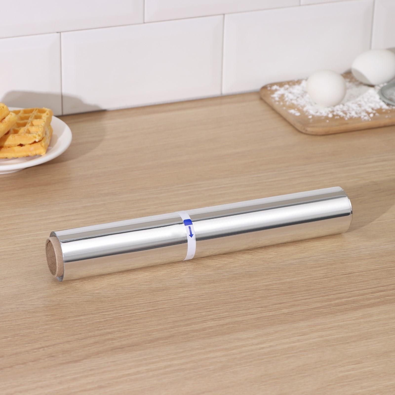 Фольга алюминиевая Доляна «Премиум», универсальная, 29см х 40м, 14 мкм