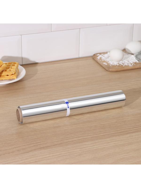 Фольга алюминиевая Доляна «Премиум», универсальная, 29см х 40м, 14 мкм