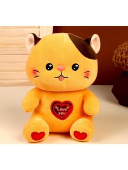 Мягкая игрушка «Котик», размер 22 см, цвет рыжий