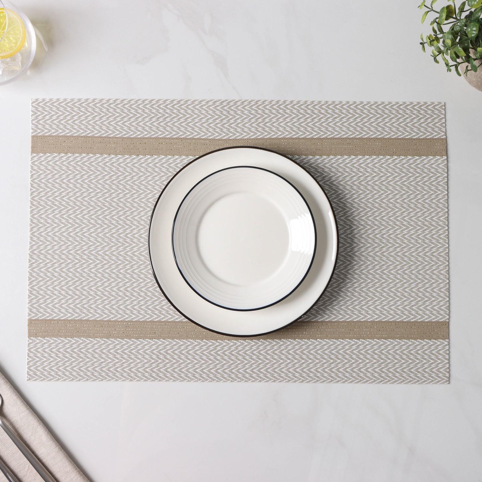 Набор салфеток сервировочных на стол «Рона», 4 шт, 45×30 см, цвет бежевый