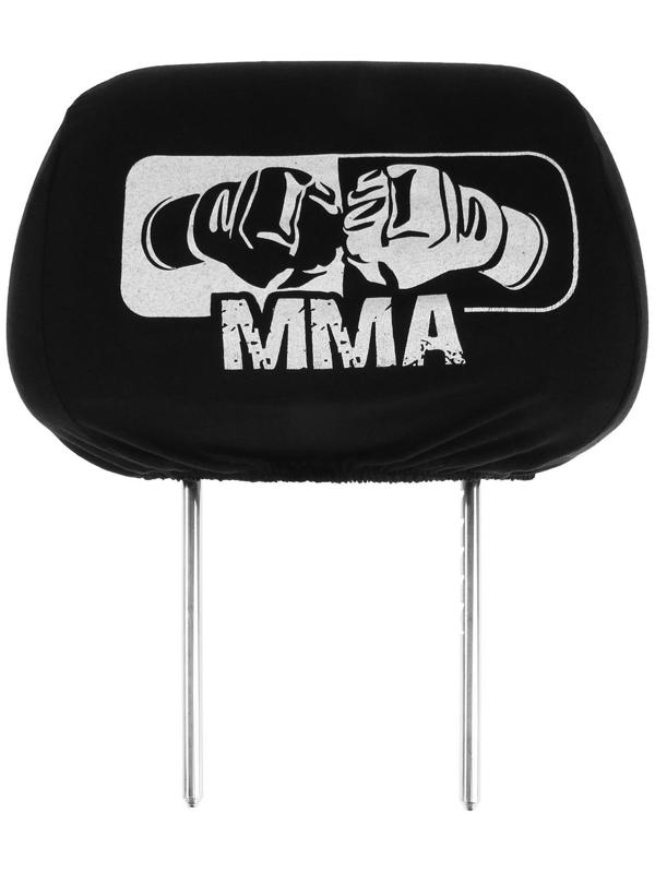 Чехлы на подголовник ММА, черные, набор 2 шт