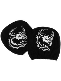 Чехлы на подголовник Бык, черные, набор 2 шт