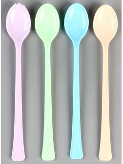 Ложки пластиковые, в наборе 12 штук, цвета МИКС