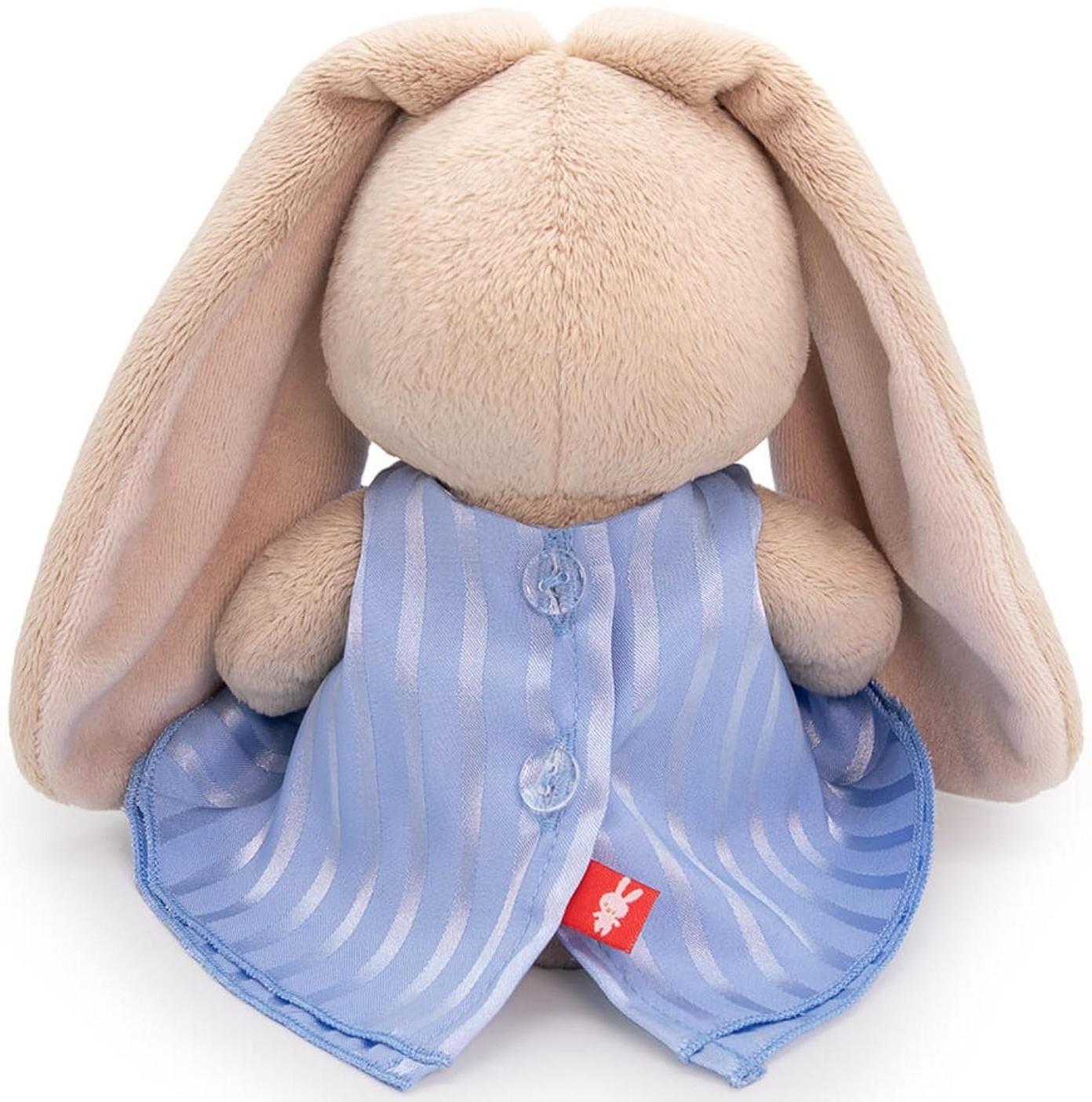 Мягкая игрушка «Зайка Ми в голубом платье с бантом», 15 см