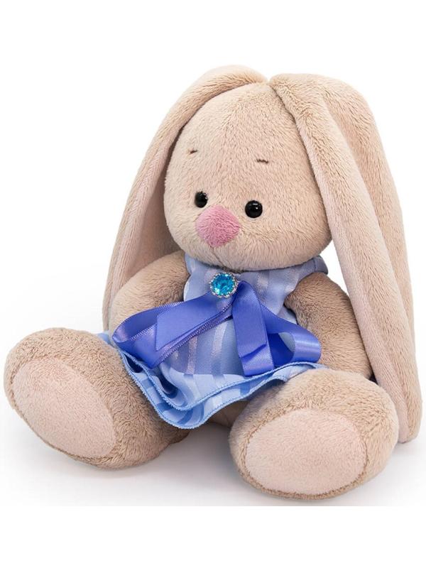 Мягкая игрушка «Зайка Ми в голубом платье с бантом», 15 см