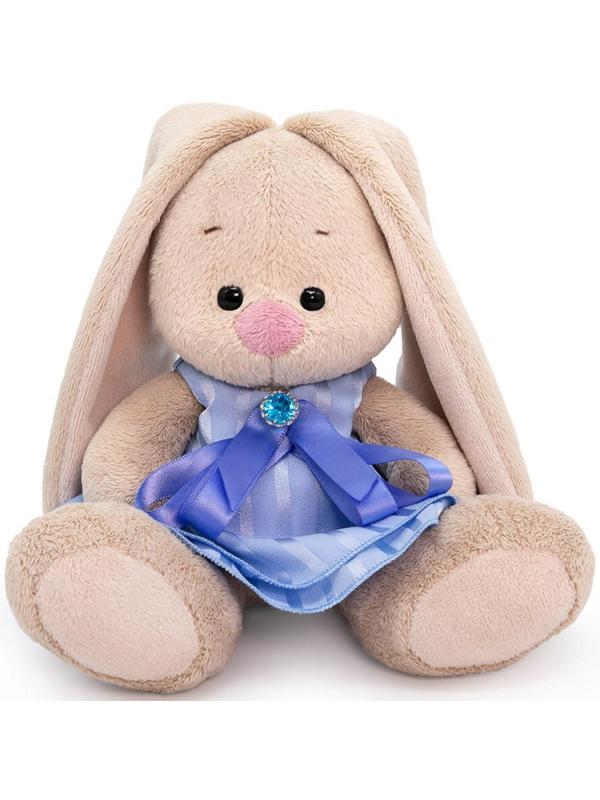 Мягкая игрушка «Зайка Ми в голубом платье с бантом», 15 см