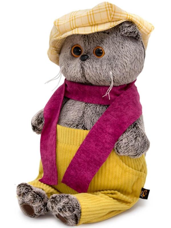 Мягкая игрушка «Басик в кепке и шарфе», 19 см