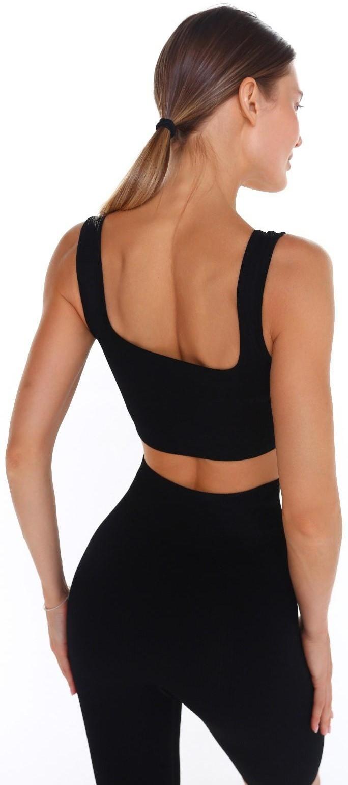 Топ женский, цвет чёрный, размер 44 (M)