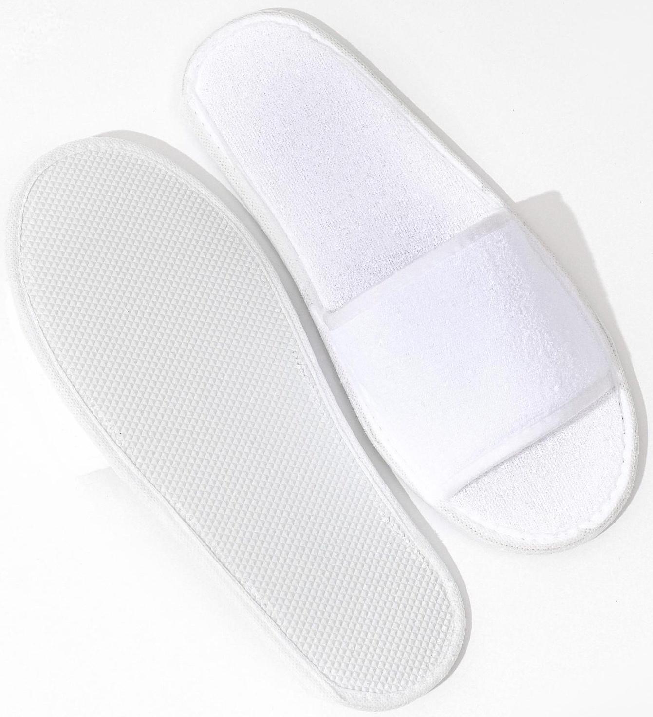 Тапочки махровая ткань, поролон 3 мм., картон  43 размер (индивидуальная упаковка)