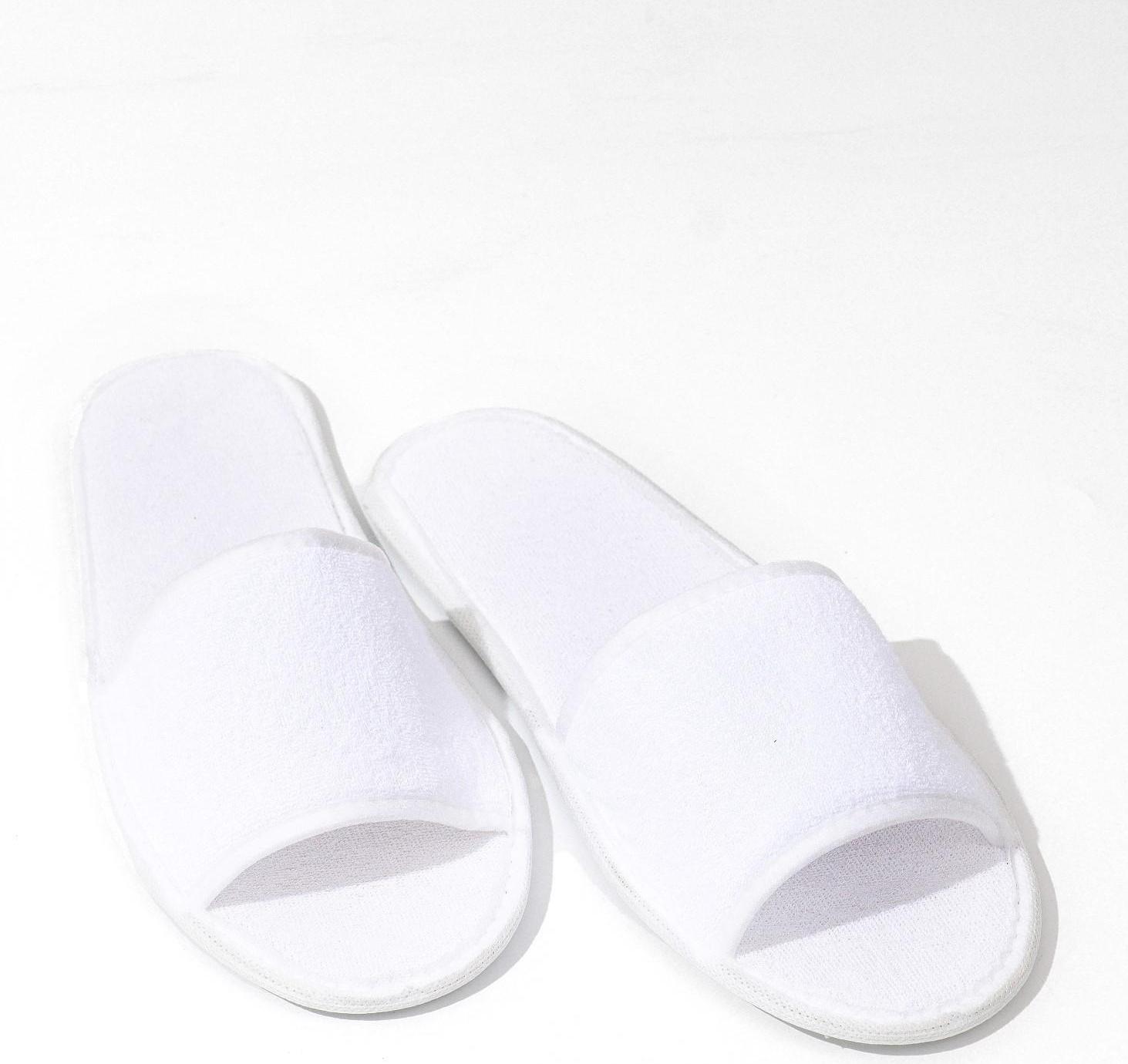 Тапочки махровая ткань, поролон 3 мм., картон  43 размер (индивидуальная упаковка)