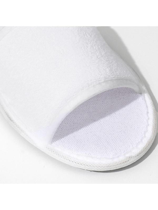 Тапочки махровая ткань, поролон 3 мм., картон  43 размер (индивидуальная упаковка)