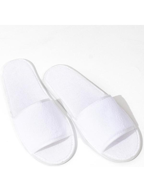 Тапочки махровая ткань, поролон 3 мм., картон  43 размер (индивидуальная упаковка)