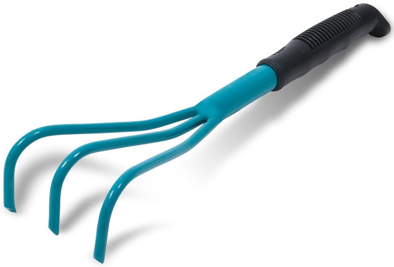 Рыхлитель, длина 38 см, 3 зубца, пластиковая ручка, «Практик»
