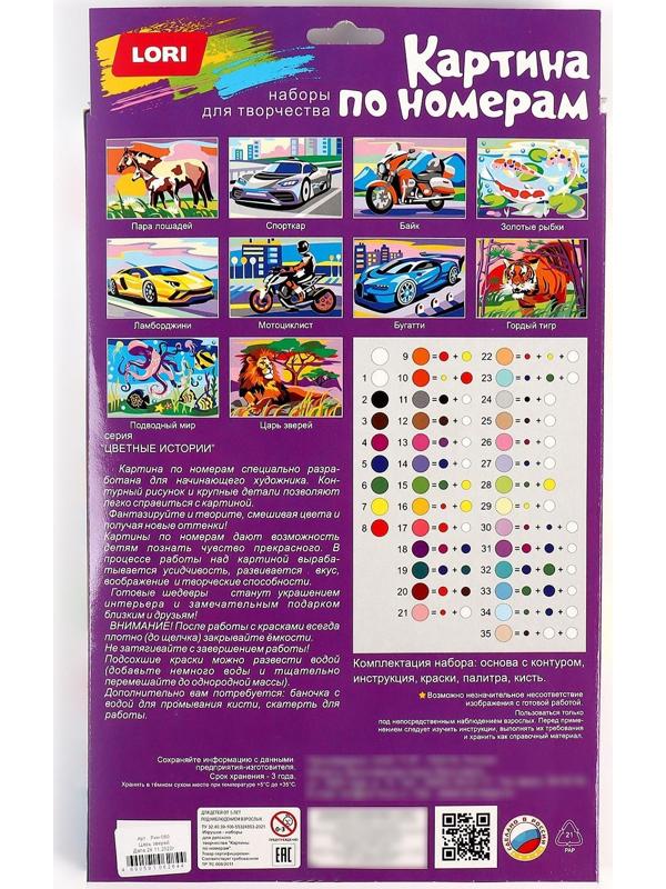 Картина по номерам для малышей «Байк»