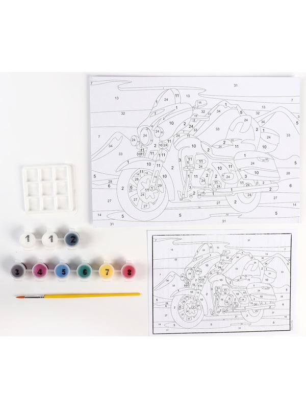 Картина по номерам для малышей «Байк»