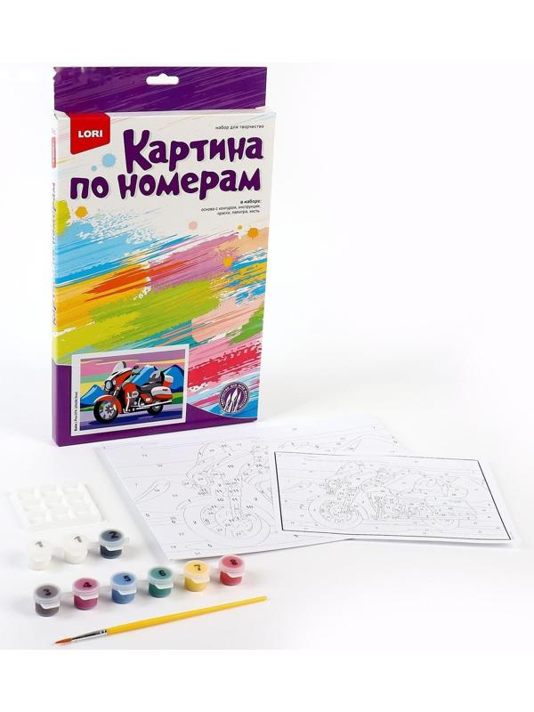 Картина по номерам для малышей «Байк»