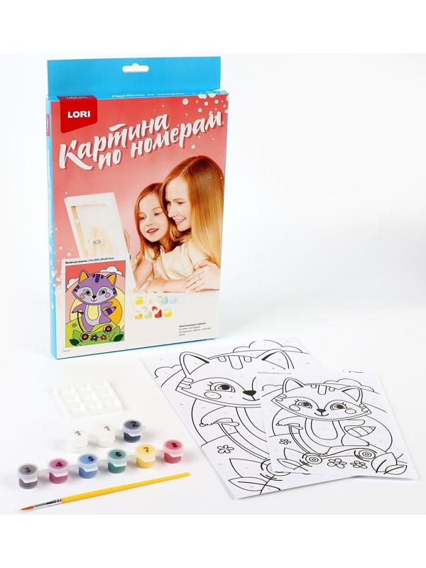 Картина по номерам для малышей «Весёлый енотик»