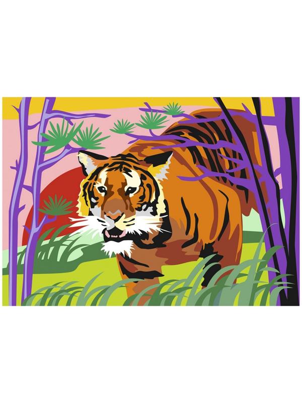 Картина по номерам для малышей «Гордый тигр»