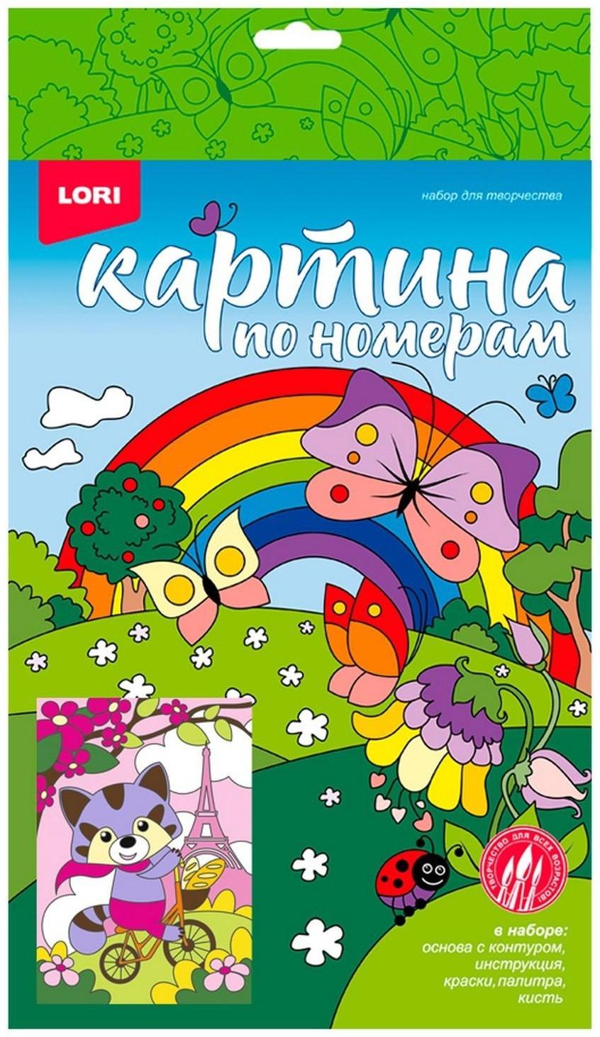 Картина по номерам для малышей «Енотик в Париже»