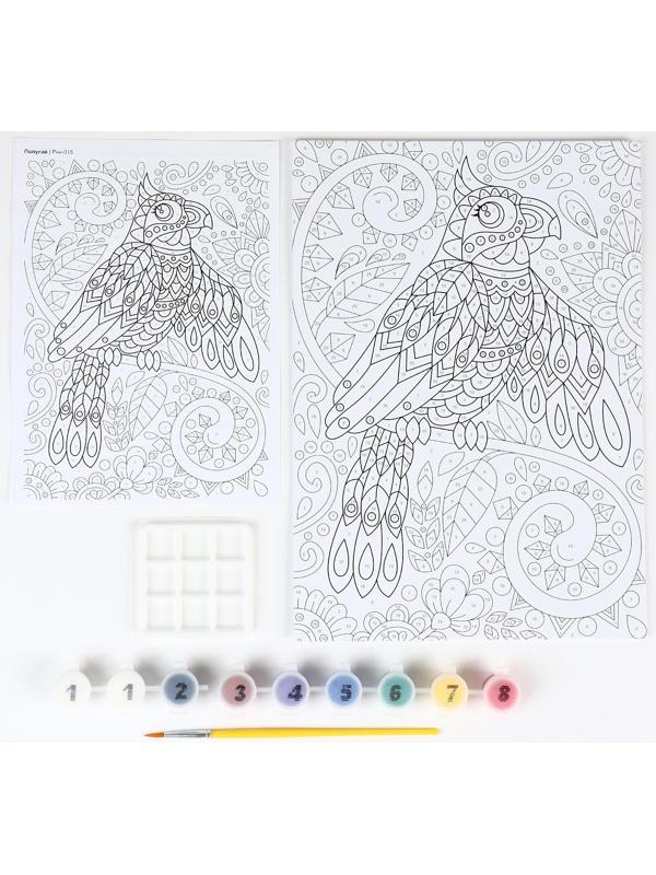 Картина по номерам для малышей «Попугай»