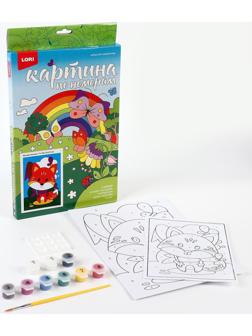 Картина по номерам для малышей «Весёлые картинки» «Красная лисичка»