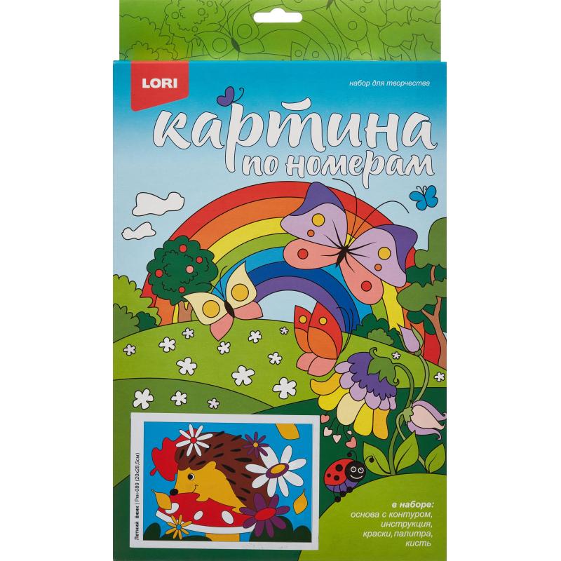 Картина по номерам для малышей «Весёлые картинки» «Летний ёжик»