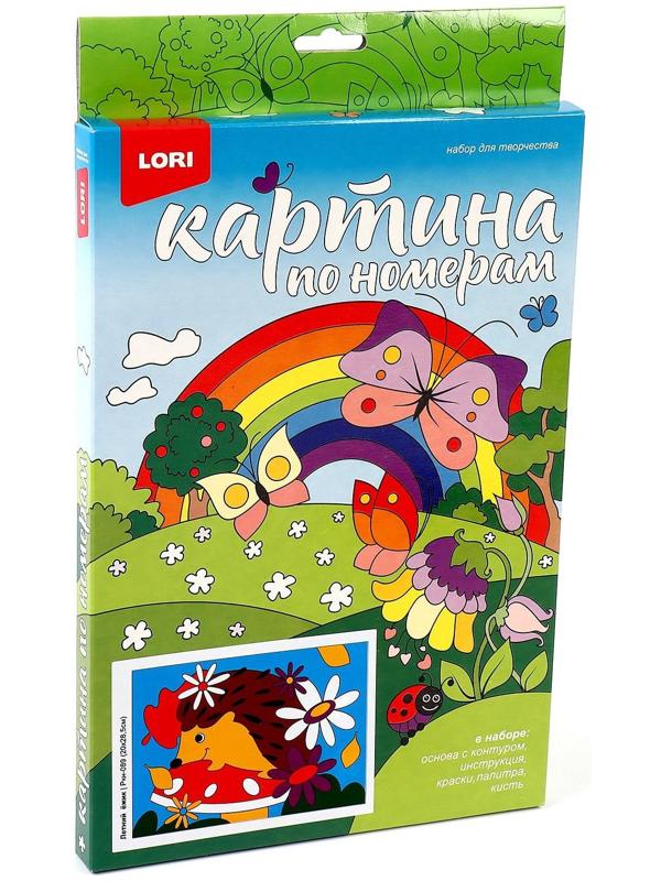 Картина по номерам для малышей «Весёлые картинки» «Летний ёжик»