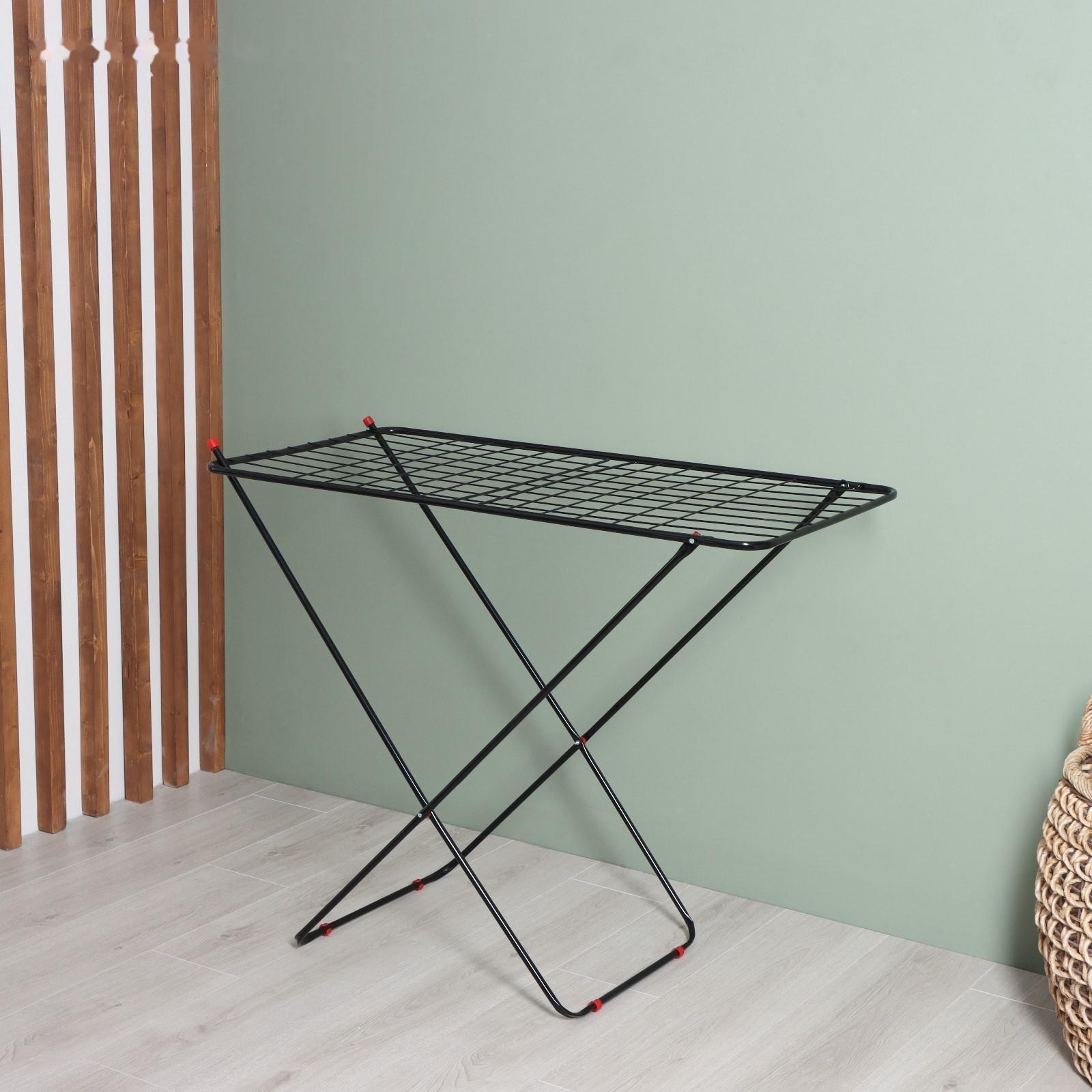 Сушилка для белья напольная «Mintaka», рабочая длина 18 м, цвет черный