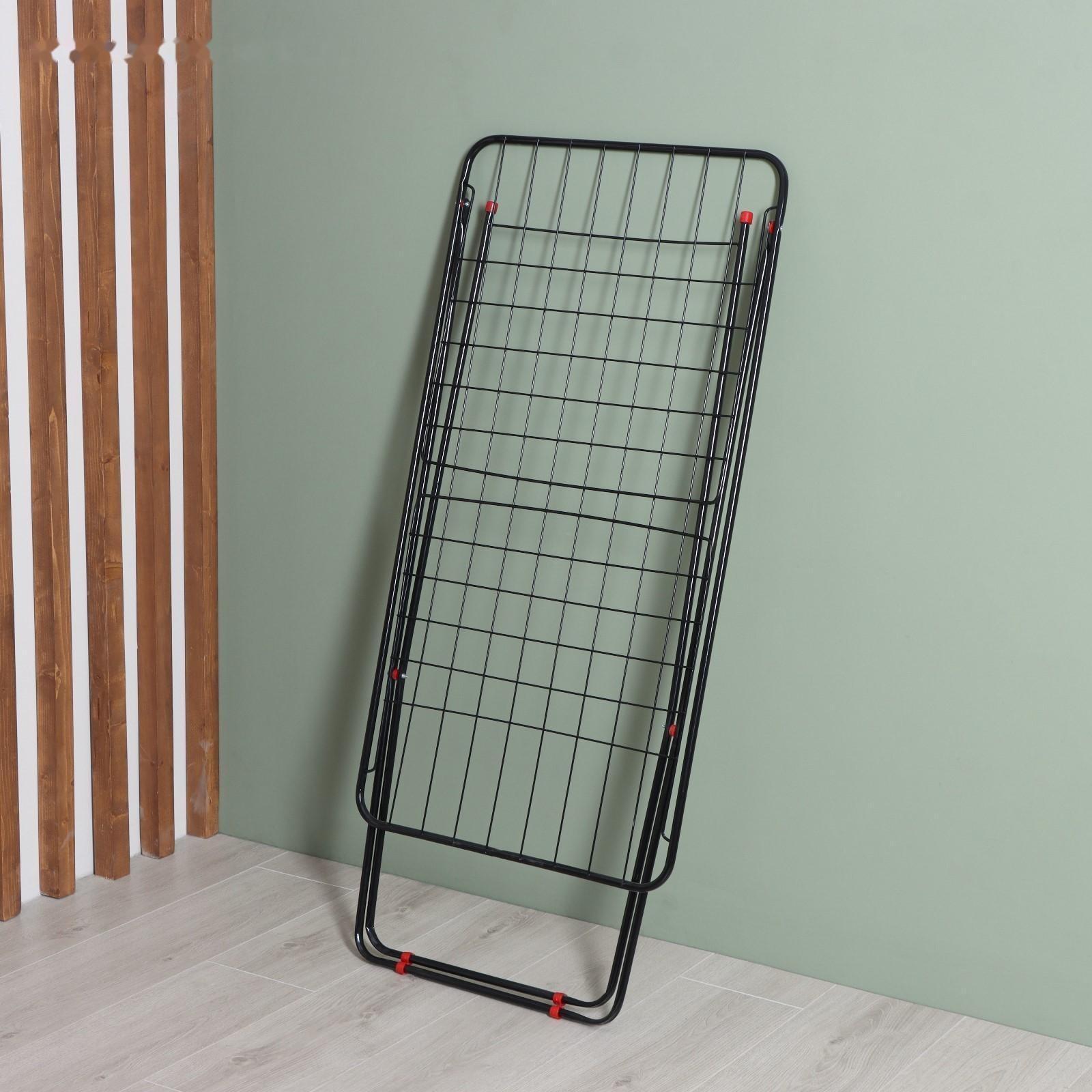 Сушилка для белья напольная «Mintaka», рабочая длина 18 м, цвет черный