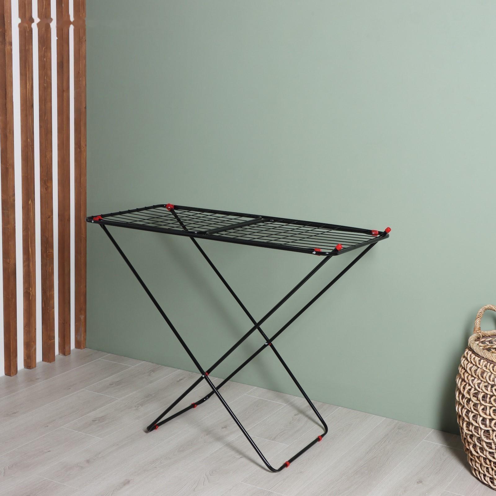 Сушилка для белья напольная «Saiph», рабочая длина 18 м, цвет черный