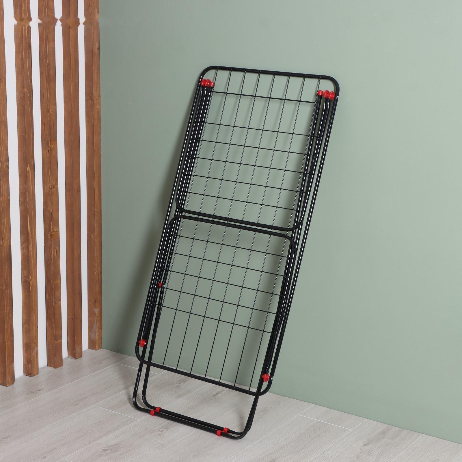 Сушилка для белья напольная «Saiph», рабочая длина 18 м, цвет черный