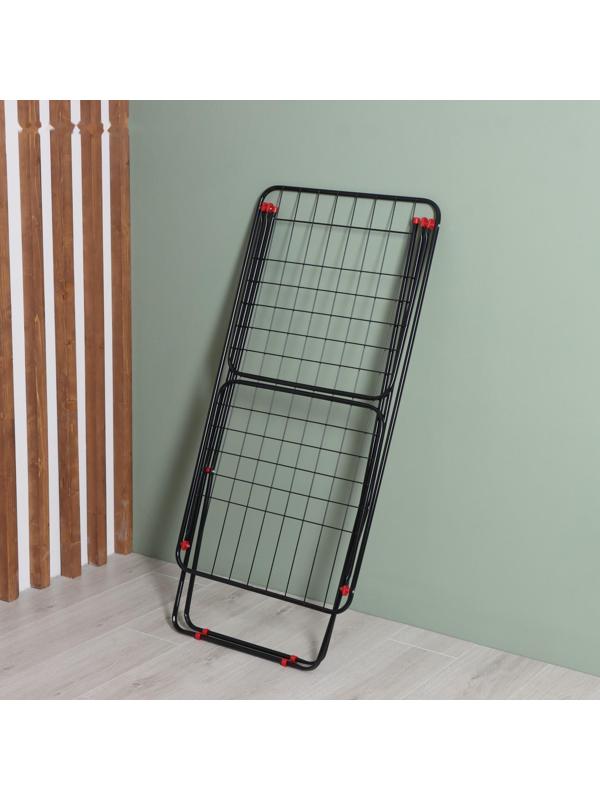 Сушилка для белья напольная «Saiph», рабочая длина 18 м, цвет черный