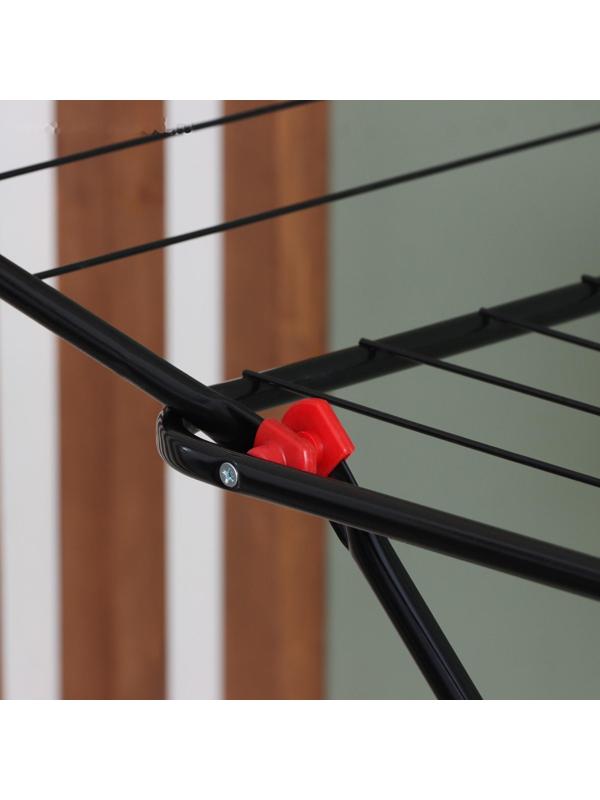 Сушилка для белья напольная «Saiph», рабочая длина 18 м, цвет черный