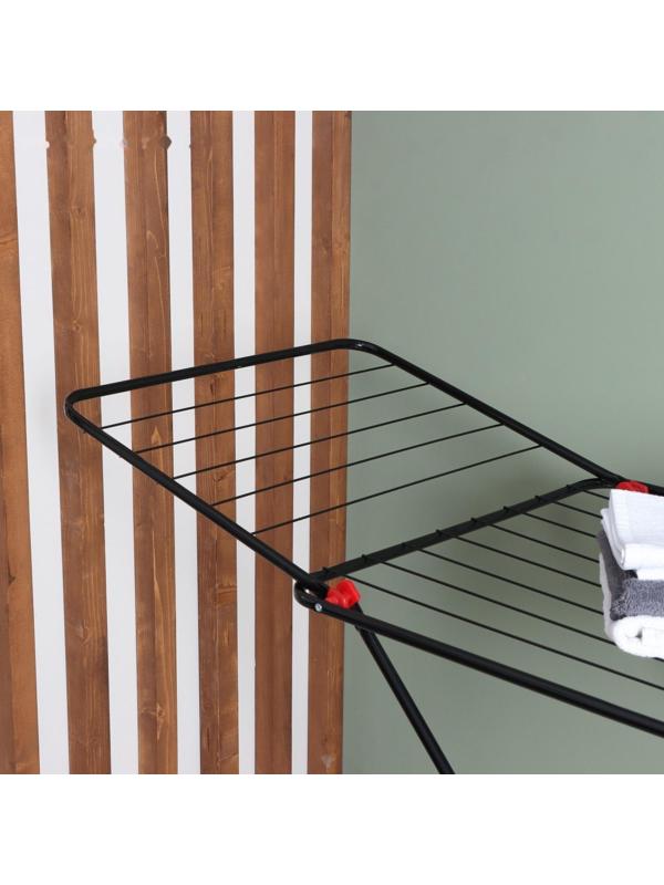 Сушилка для белья напольная «Saiph», рабочая длина 18 м, цвет черный