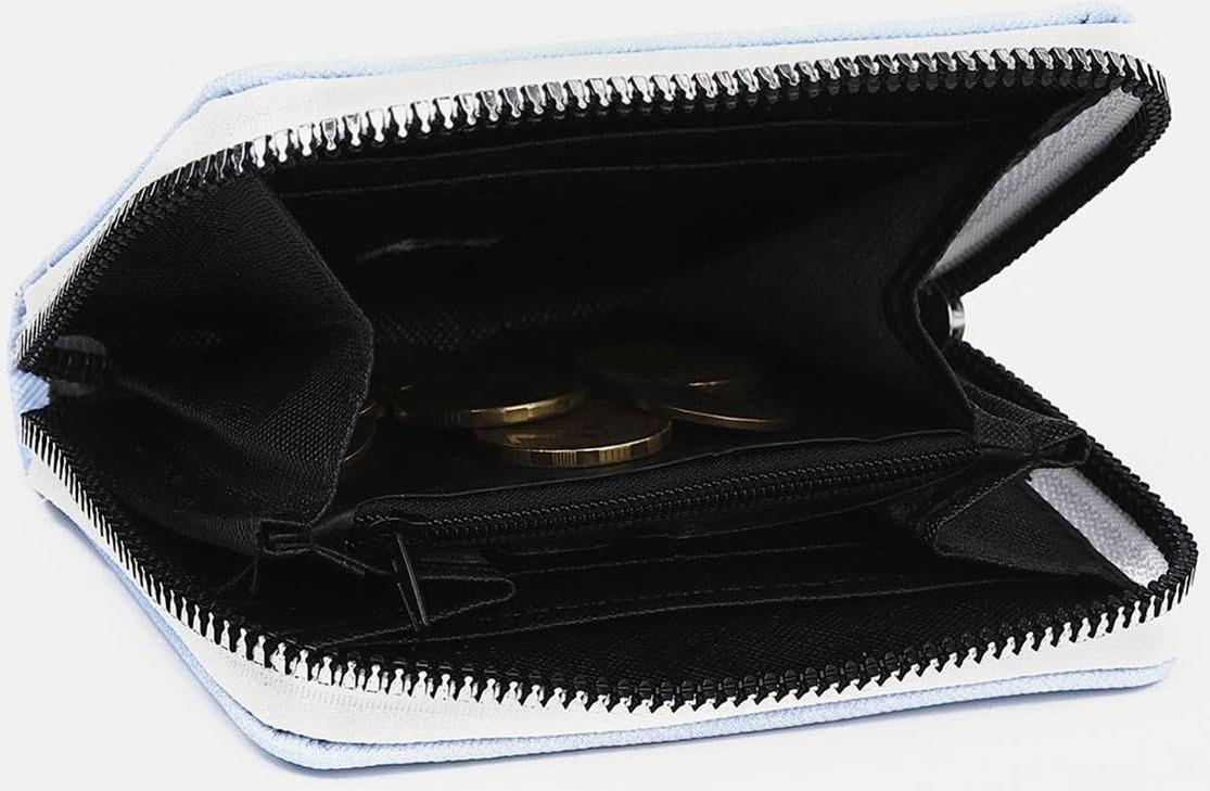 Кошелёк детский на молнии, цвет голубой