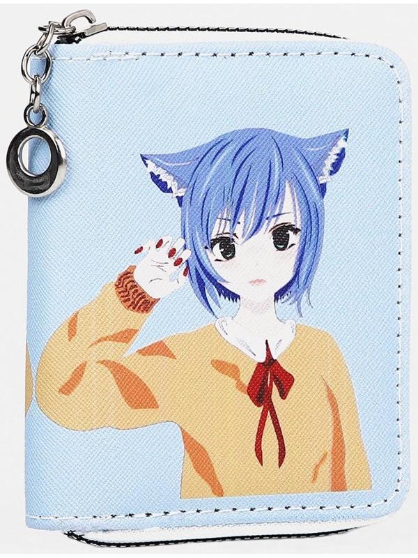 Кошелёк детский на молнии, цвет голубой