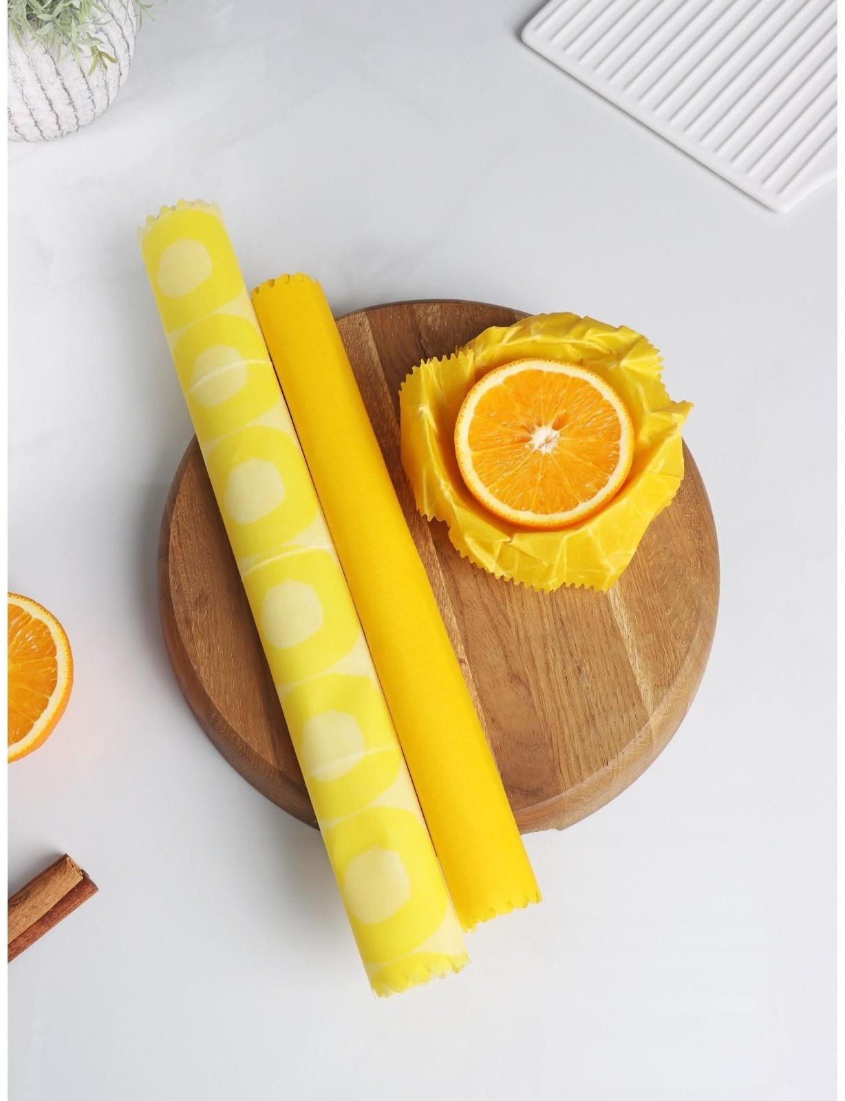 Набор восковых салфеток для хранения продуктов, 3 шт, размеры  20х20, 30х30, 40х40 см