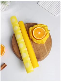 Набор восковых салфеток для хранения продуктов, 3 шт, размеры  20х20, 30х30, 40х40 см