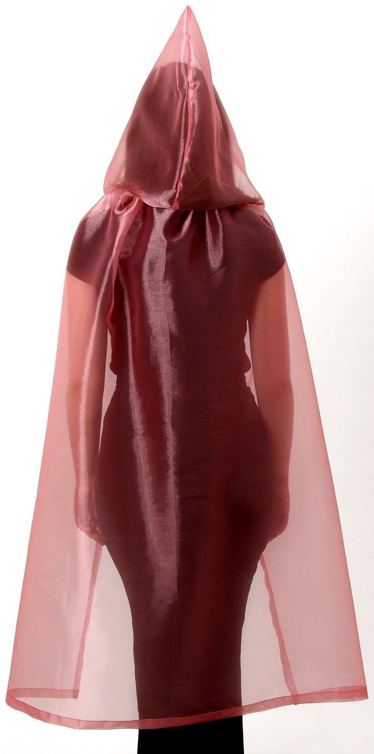 Карнавальный плащ взрослый, органза розовая, длина 120 см