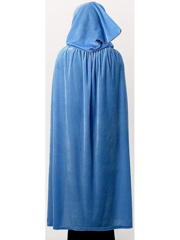 Карнавальный плащ взрослый, плюш, цвет голубой, длина 120 см