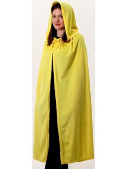 Карнавальный плащ взрослый, плюш, цвет жёлтый, длина 115 см