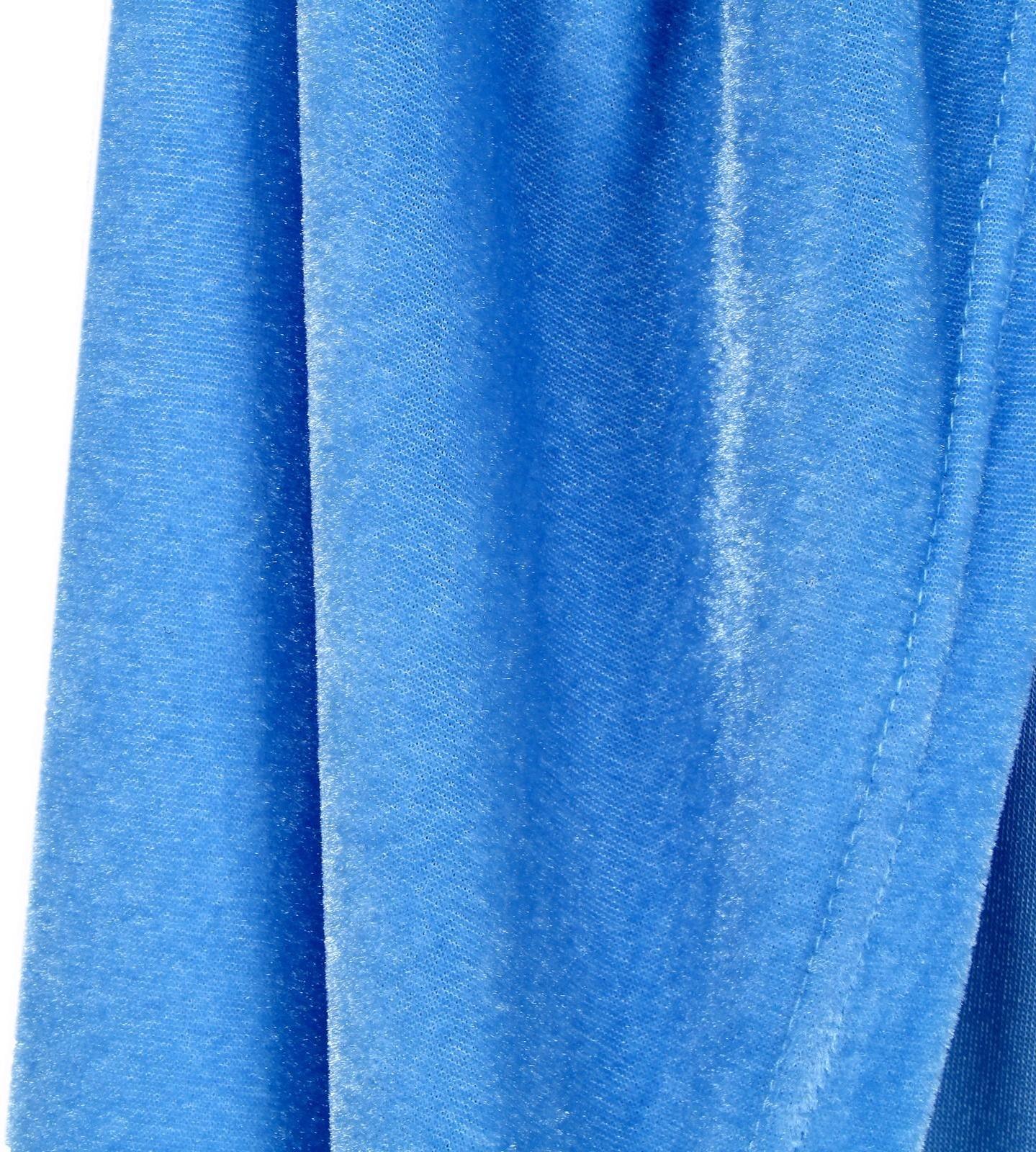 Карнавальный плащ взрослый, плюш голубой, длина 110 см